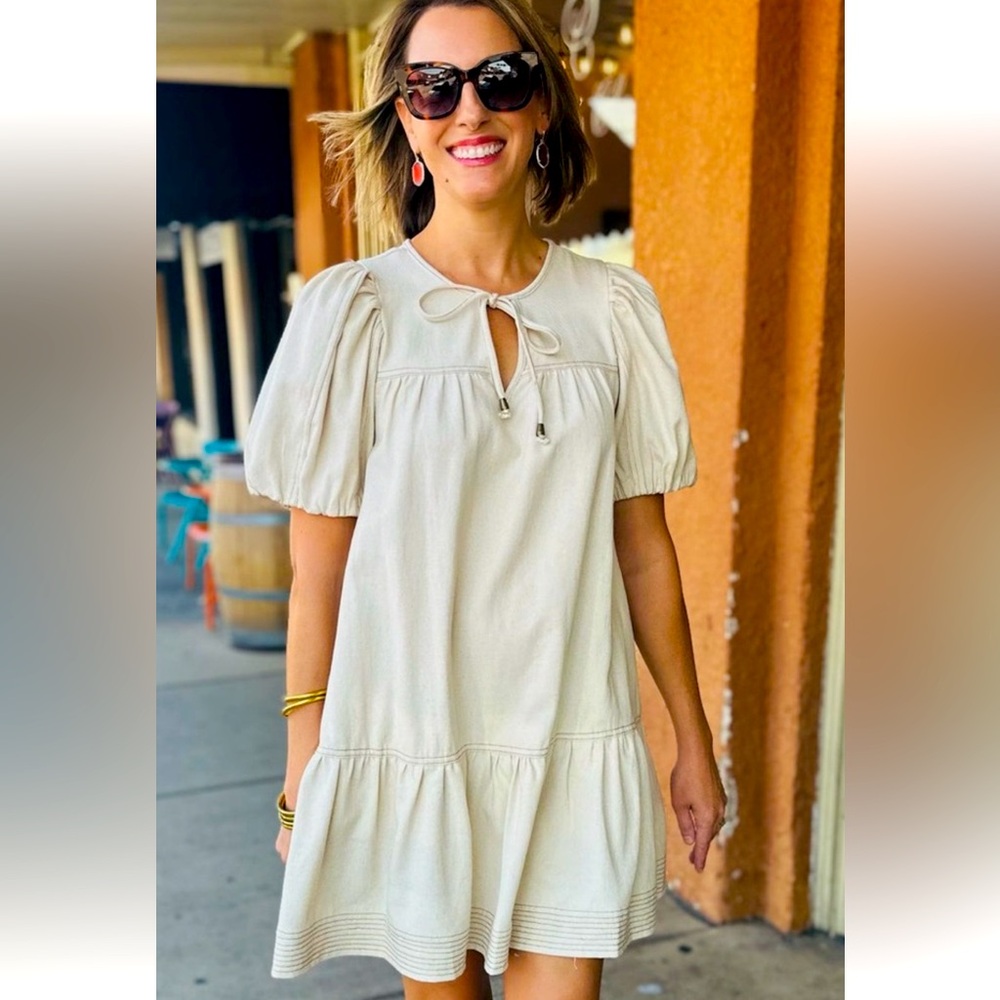 ONLY Babydoll Large Dress in Cream